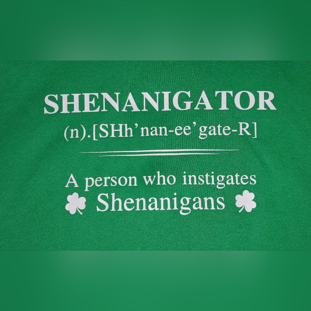 Green Hoodie SHENANIGATOR Men's XL. Saint Patrick's Day!